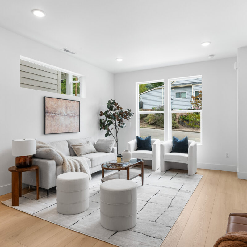 Thoughtful Homes exterior showcasing modern design and inviting outdoor spaces.