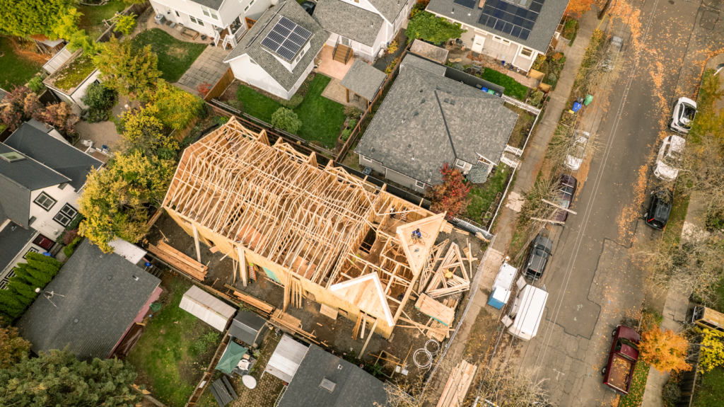 Portland buildable lot requirements aerial context for infill land